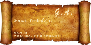 Gondi András névjegykártya